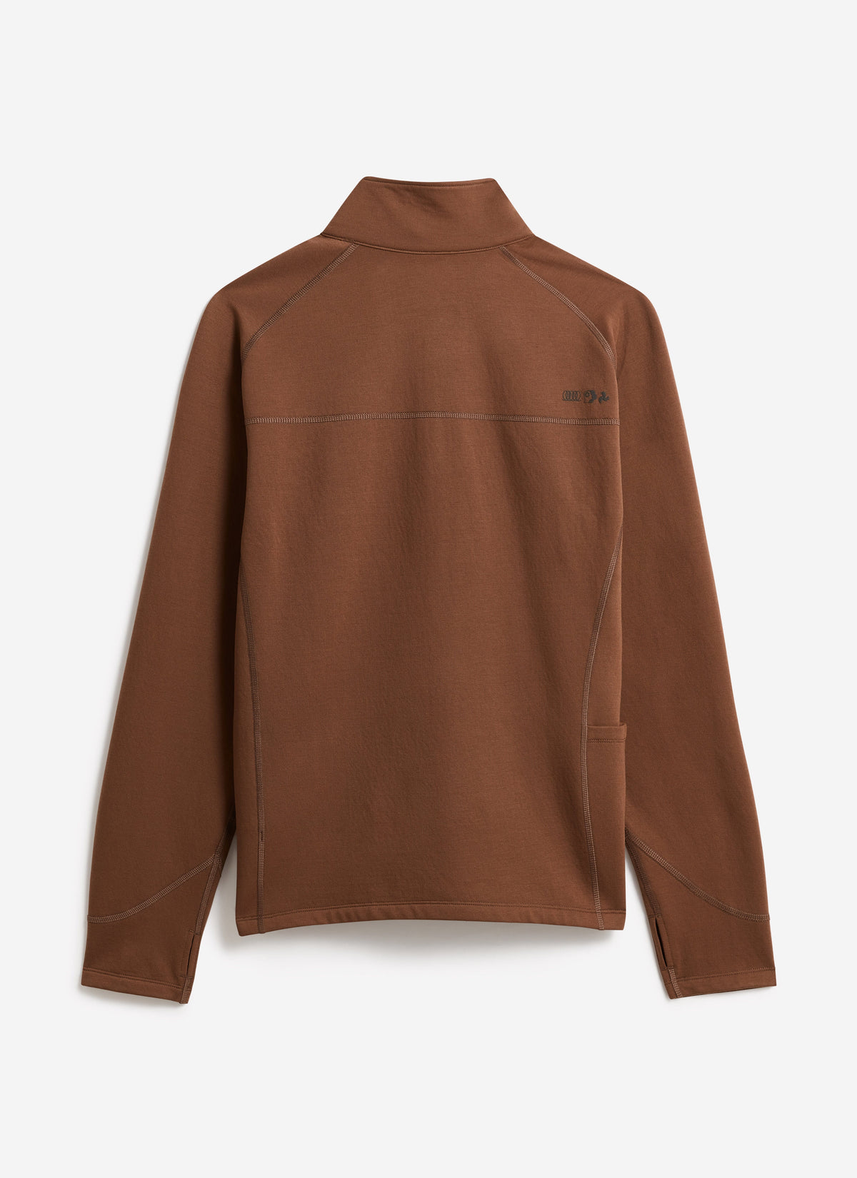 Men's Base Layer Quarter Zip Jacket - Rust | Percival Exclusive