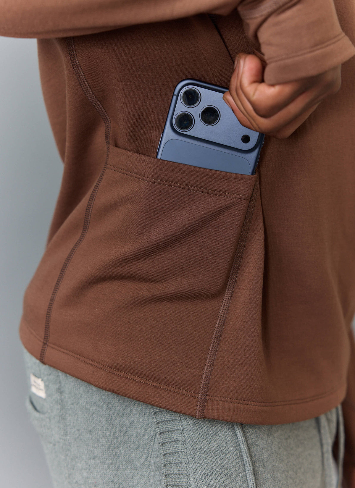 Men's Base Layer Quarter Zip Jacket - Rust | Percival Exclusive