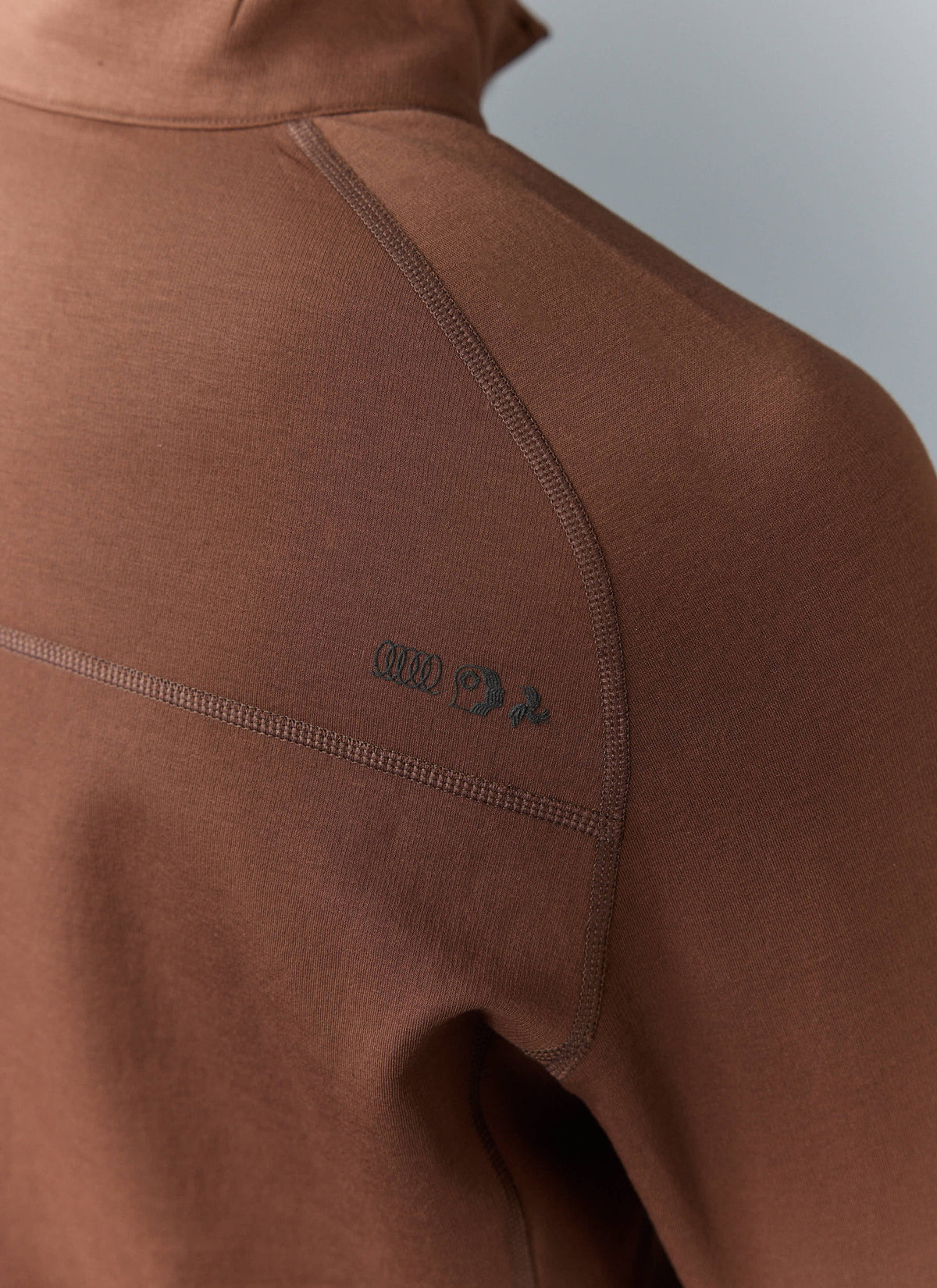 Men's Base Layer Quarter Zip Jacket - Rust | Percival Exclusive