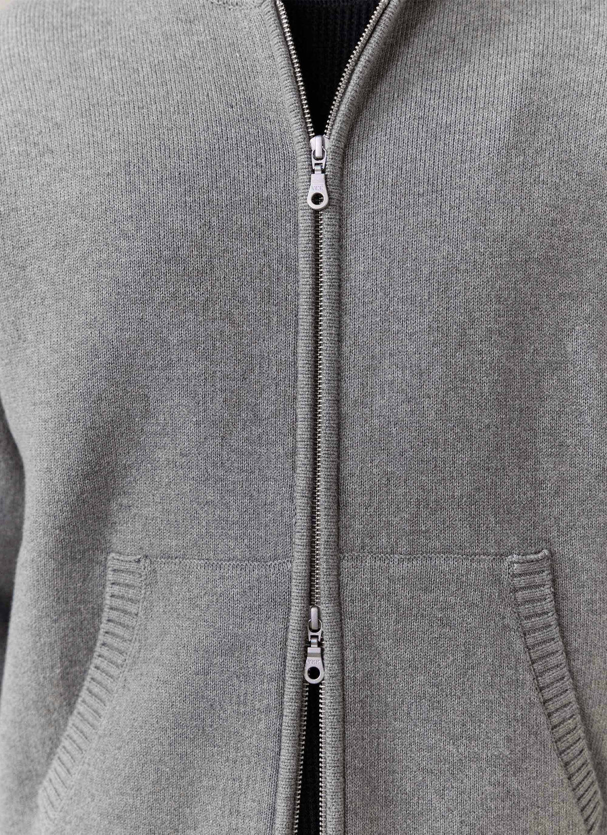 Men's Chronicle Knitted Hoodie - 100% Cotton - Grey | Percival Value