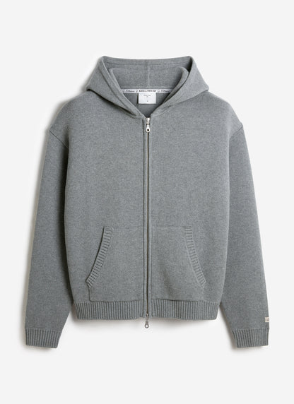 Men's Chronicle Knitted Hoodie - 100% Cotton - Grey | Percival Value