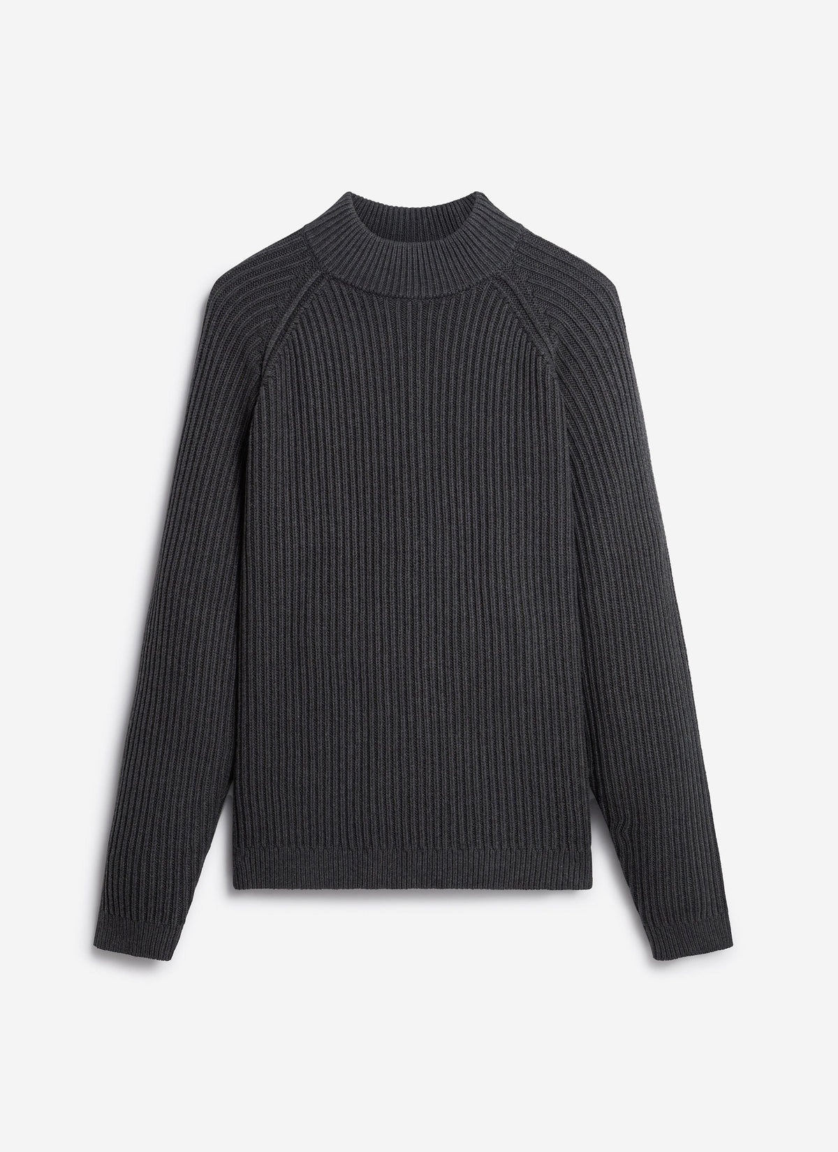 Men's Library Turtle Neck Jumper - Cotton - Charcoal | Percival New