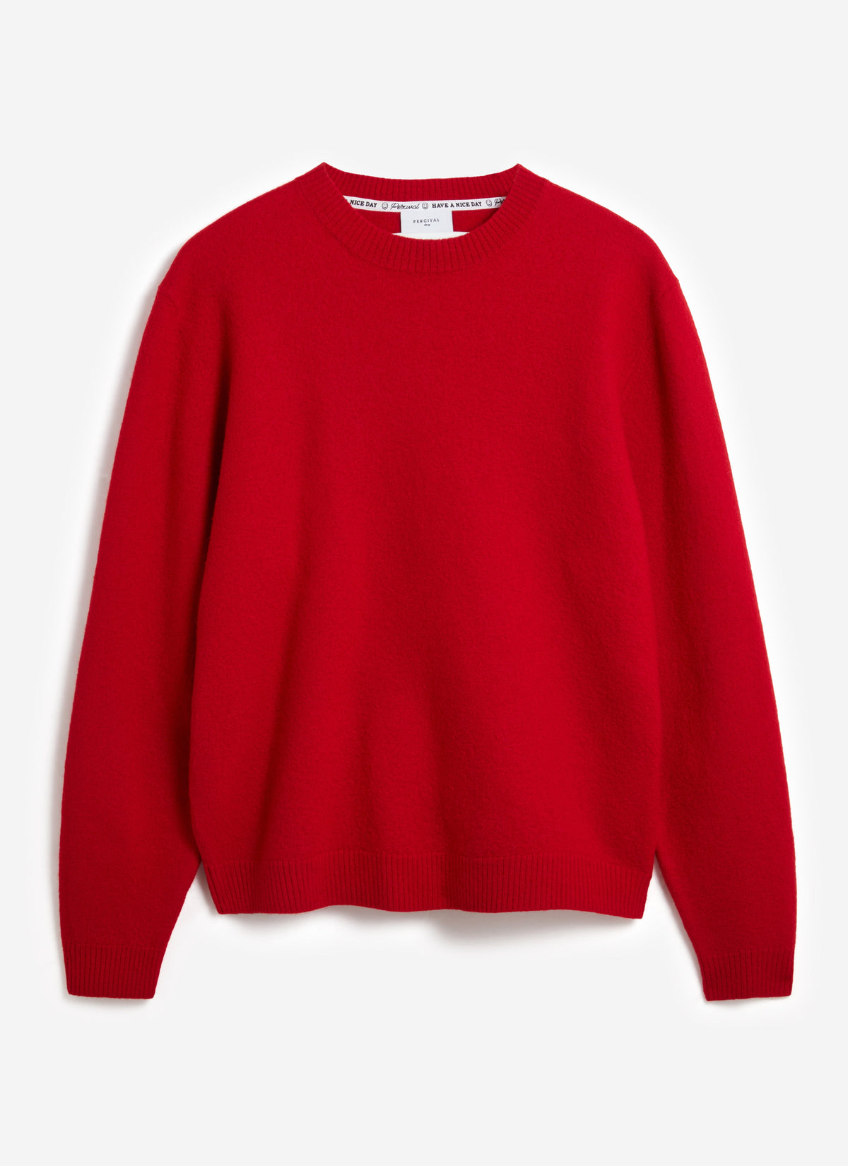 Felted Relaxed Jumper - Wool - Red | Percival Premium