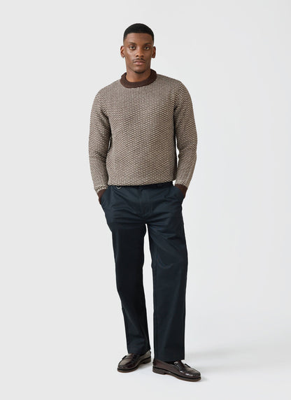 Charlestown Knitted Jumper - Chocolate Beige | Percival New