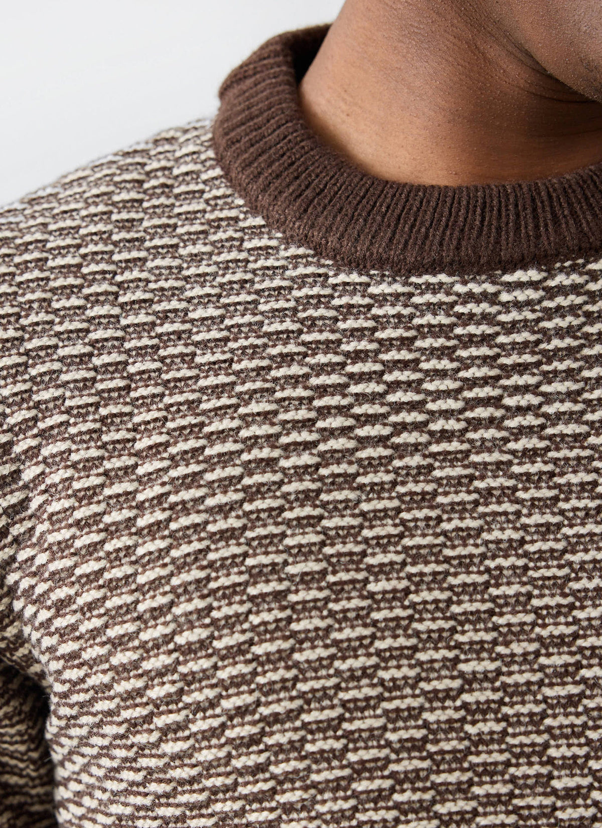 Charlestown Knitted Jumper - Chocolate Beige | Percival New