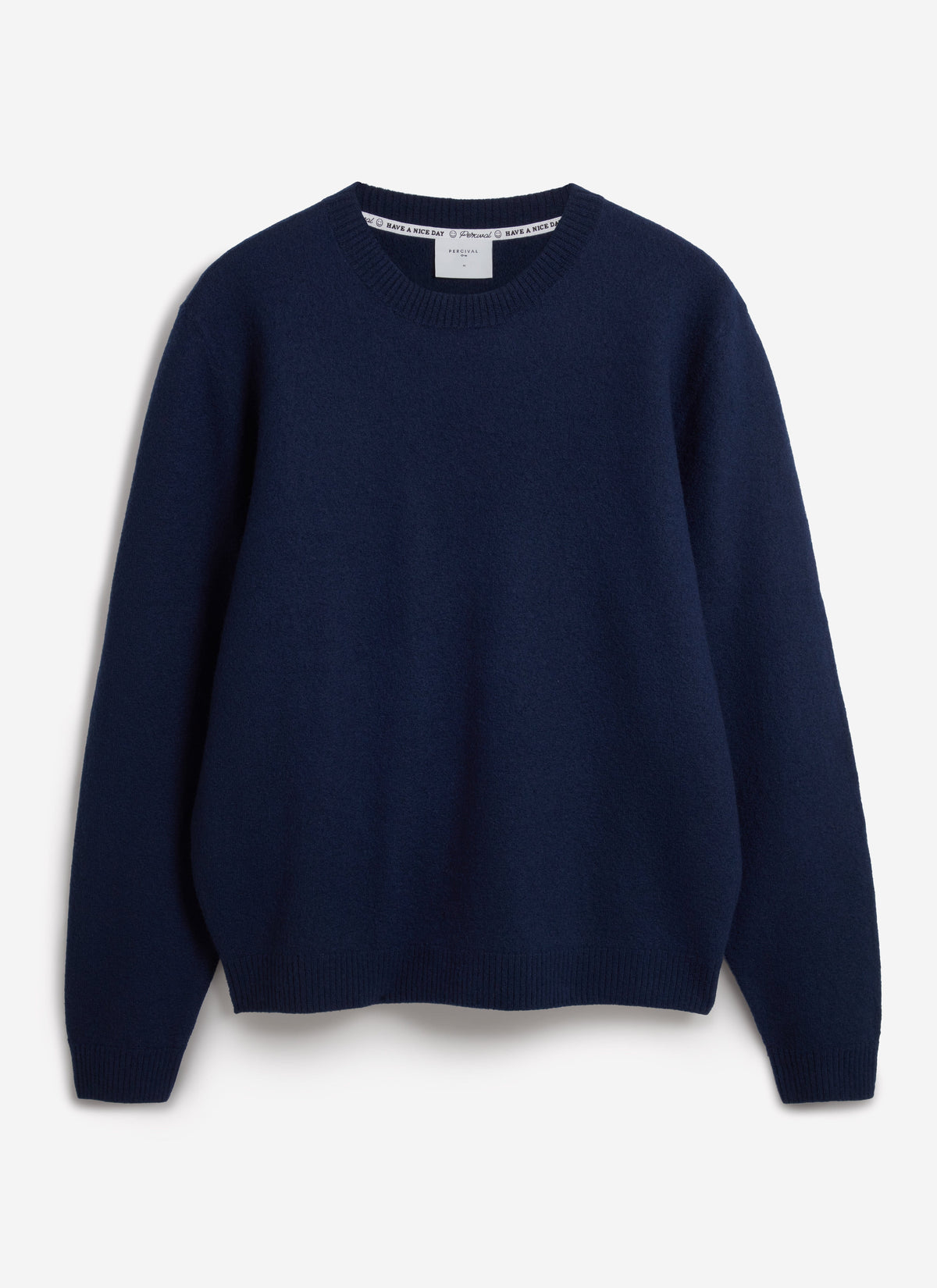 Felted Relaxed Jumper - Wool - Navy | Percival Exclusive
