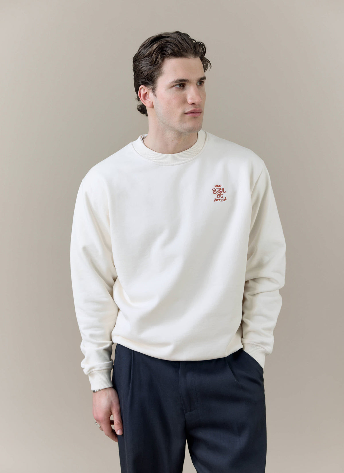 Men's Sweatshirt - Percival x Brighton & Hove Albion F.C. - Cream | Percival Latest