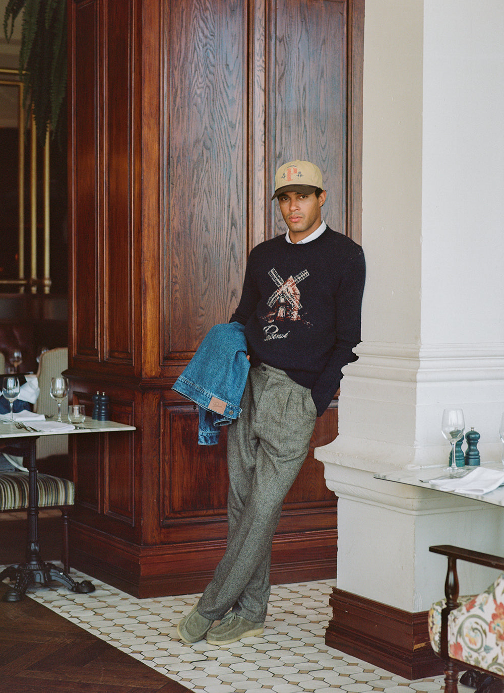 Miller Jacquard Jumper - Navy Mohair Wool - Percival | Percival Best Price