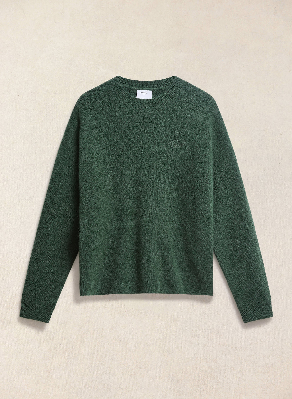 Men's Boxy Crew Neck Jumper - Forest Mohair - Percival | Percival Customer Favorite