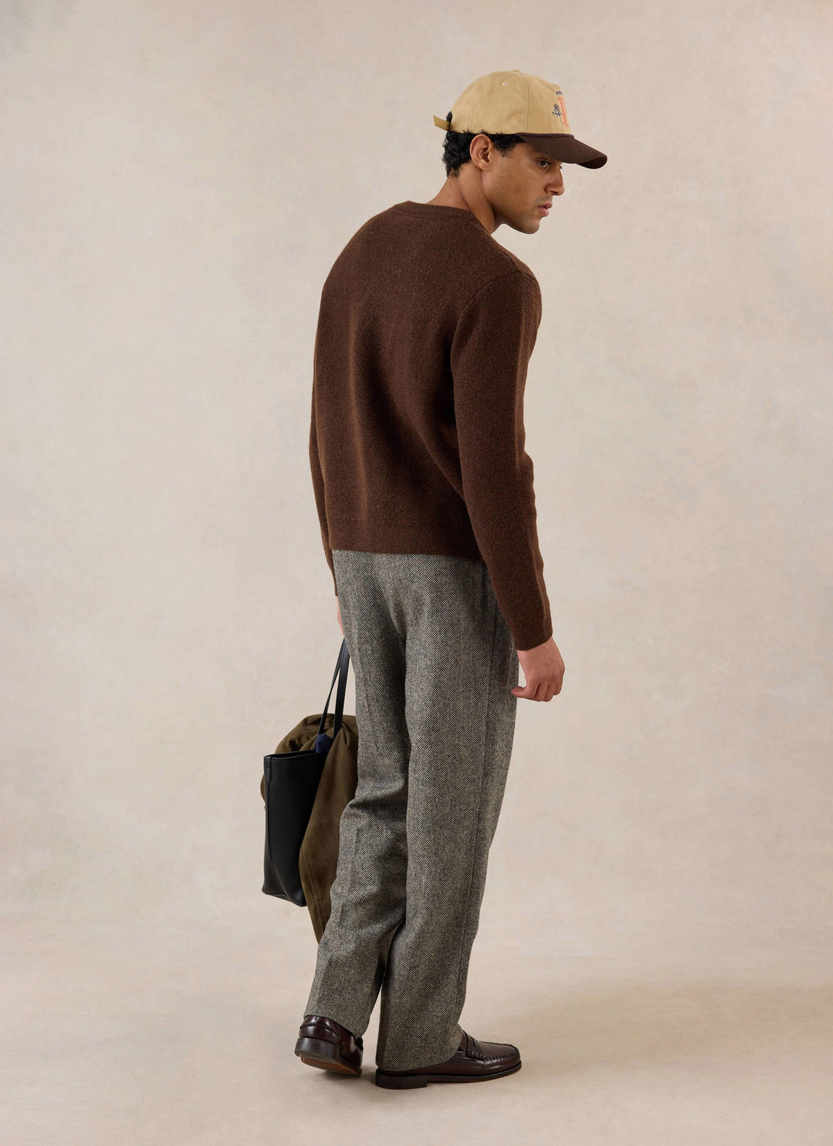 Men's Espresso Cardigan - Mohair Wool - Percival | Percival Featured