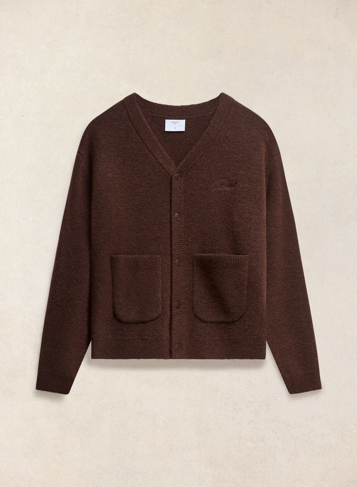 Men's Espresso Cardigan - Mohair Wool - Percival | Percival Featured