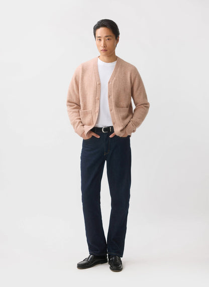 Men's Pink Mohair Cardigan - White Glove | Percival Signature