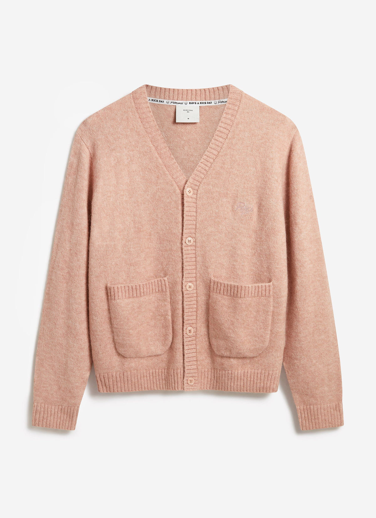 Men's Pink Mohair Cardigan - White Glove | Percival Signature