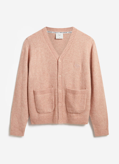 Men's Pink Mohair Cardigan - White Glove | Percival Signature