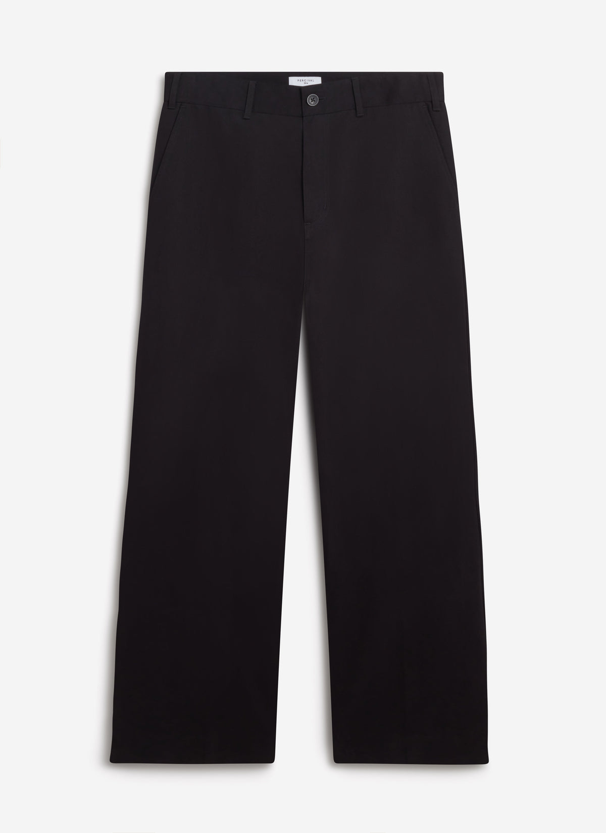 Men's Wide Leg Chino - Cotton - Black | Percival New