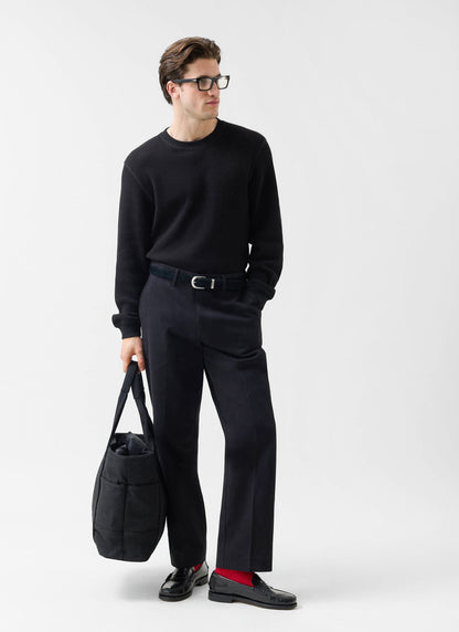 Men's Straight Leg Chino - Cotton - Black | Percival Smart Buy