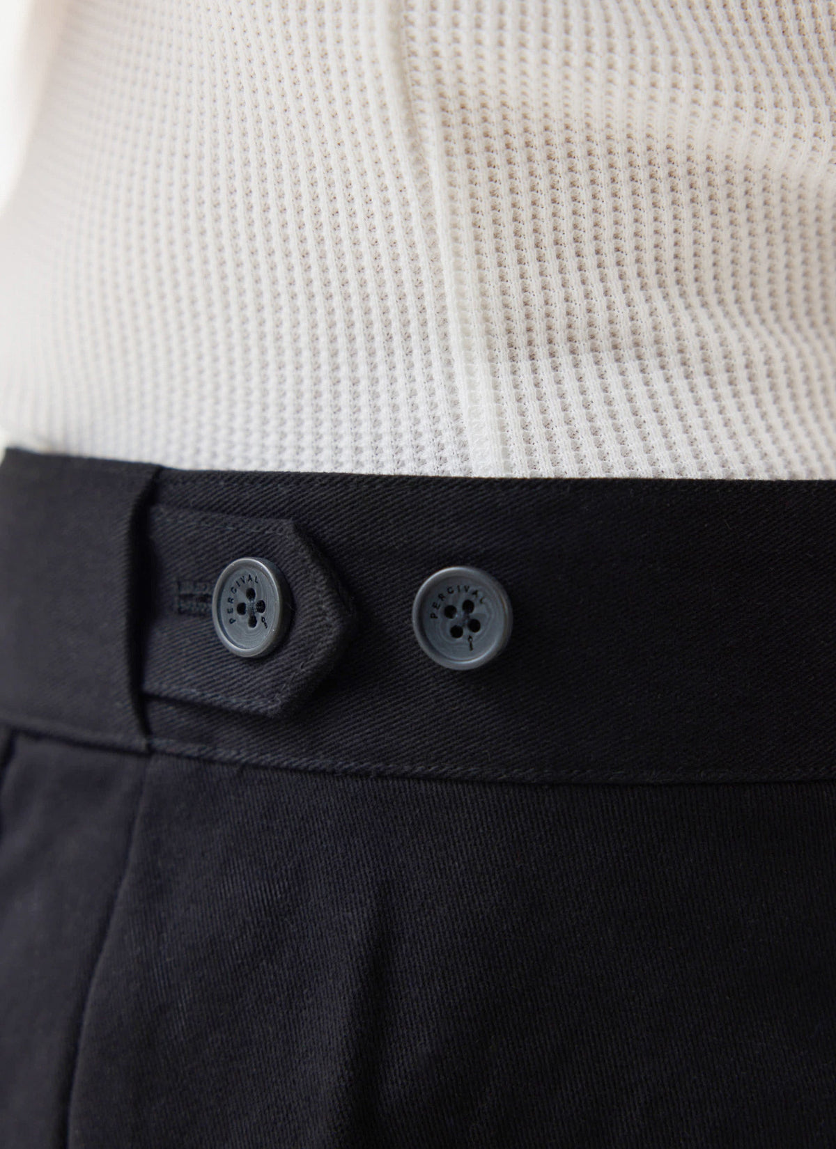 Men's Straight Leg Chino - Cotton - Black | Percival Smart Buy