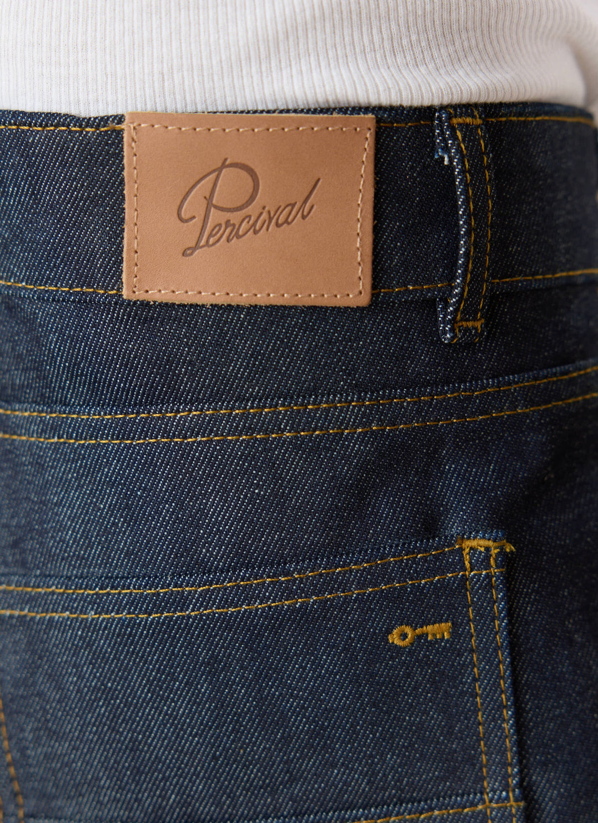 Men's Raw Denim Jeans - Straight Leg - Indigo - Cotton - Percival | Percival Exclusive