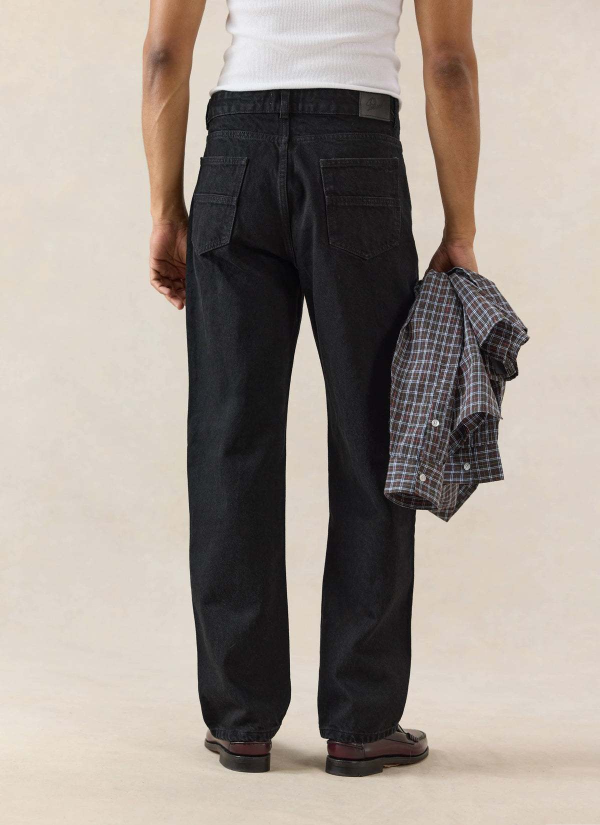 Men's Straight Leg Black Jeans - Heritage Denim - Cotton - Percival | Percival Trending