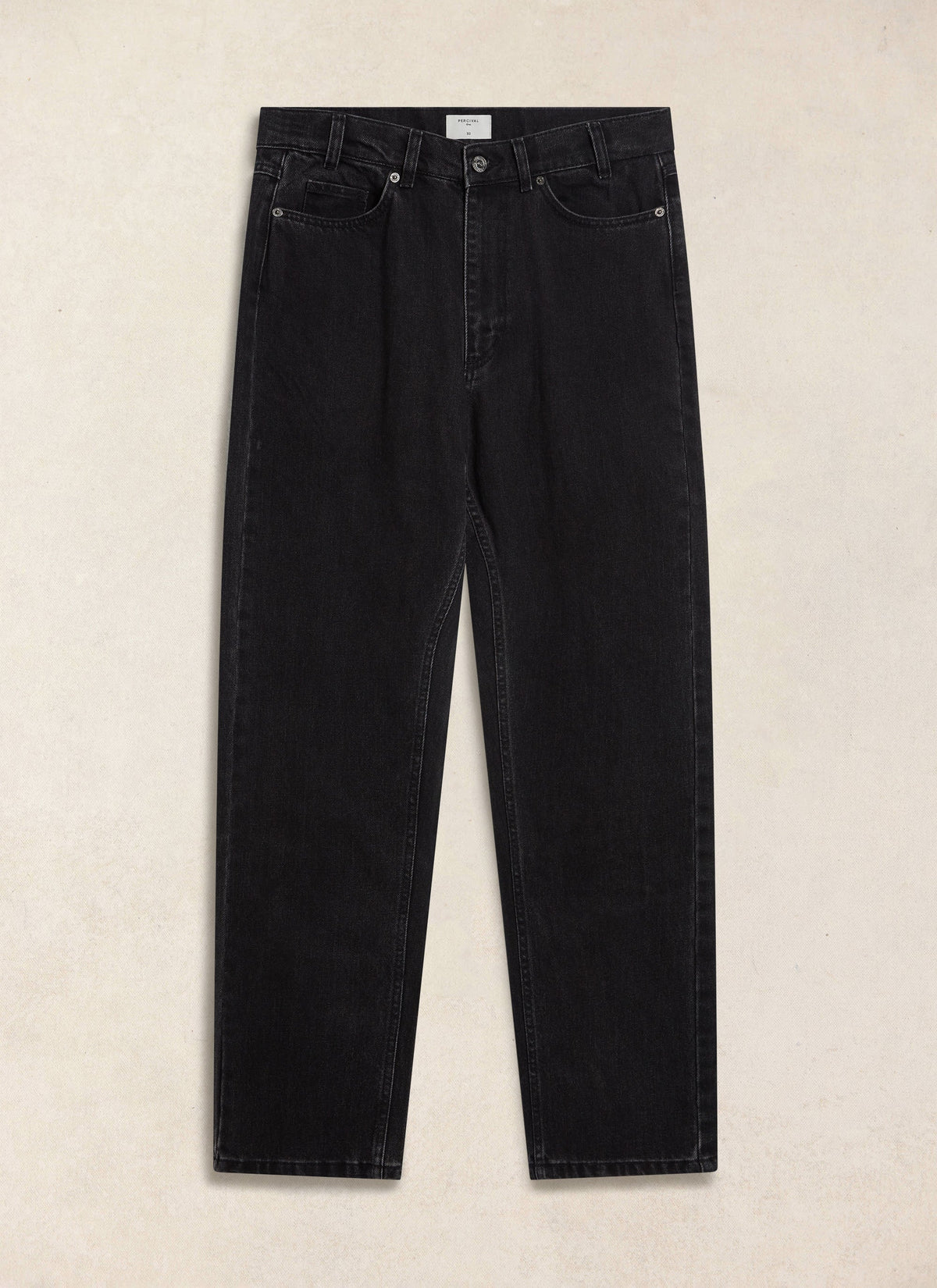 Men's Straight Leg Black Jeans - Heritage Denim - Cotton - Percival | Percival Trending