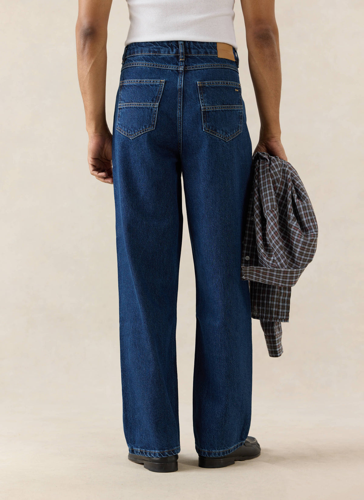 Men's Pleated Denim Jeans - 12oz Mid Wash Blue | Percival Exclusive