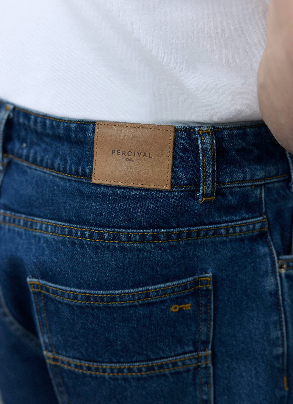 Percival Men's Relaxed Fit Jeans - Denim - Mid Wash Blue | Percival Best Price