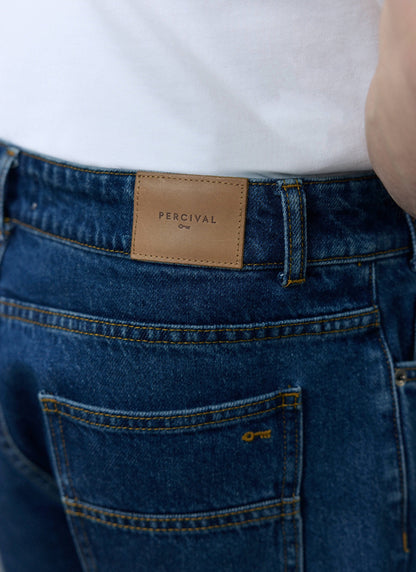 Percival Men's Relaxed Fit Jeans - Denim - Mid Wash Blue | Percival Best Price