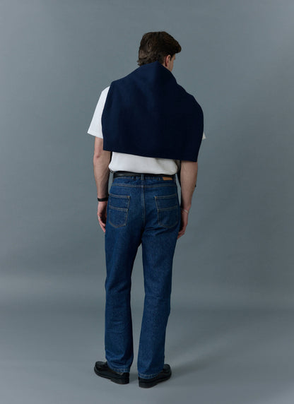 Men's Straight Leg Denim Jeans - BCI Cotton - Mid Wash | Percival Top Pick