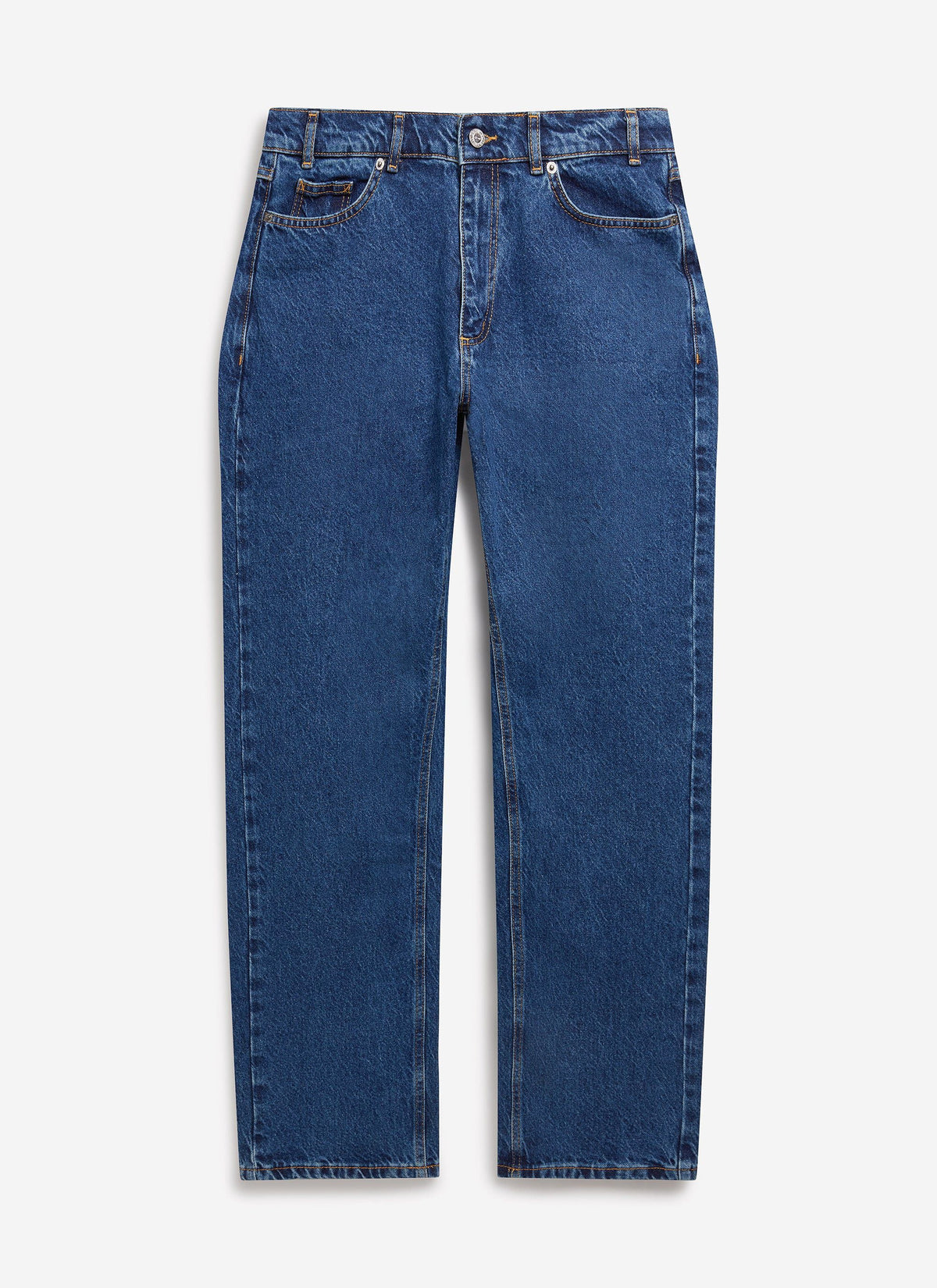 Men's Straight Leg Denim Jeans - BCI Cotton - Mid Wash | Percival Top Pick