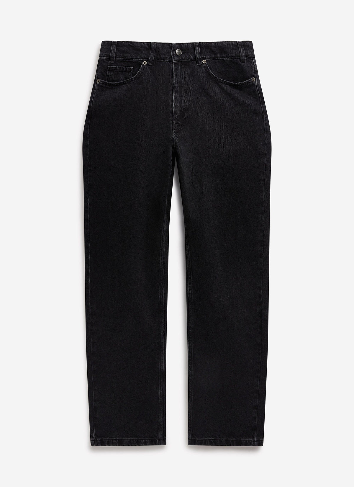 Men's Straight Leg Denim Jeans - BCI Cotton - Black | Percival Premium