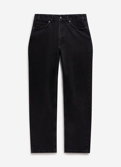 Men's Straight Leg Denim Jeans - BCI Cotton - Black | Percival Premium