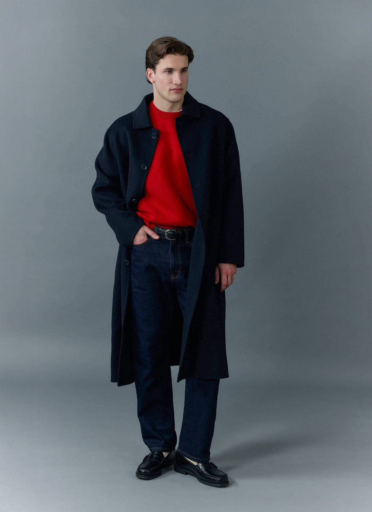 Men's Straight Leg Denim Jeans - BCI Cotton - Indigo Blue | Percival Featured