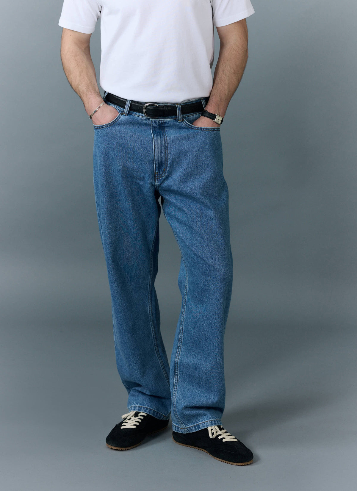 Percival Men's Relaxed Fit Jeans - Denim - Light Wash Blue | Percival Sale