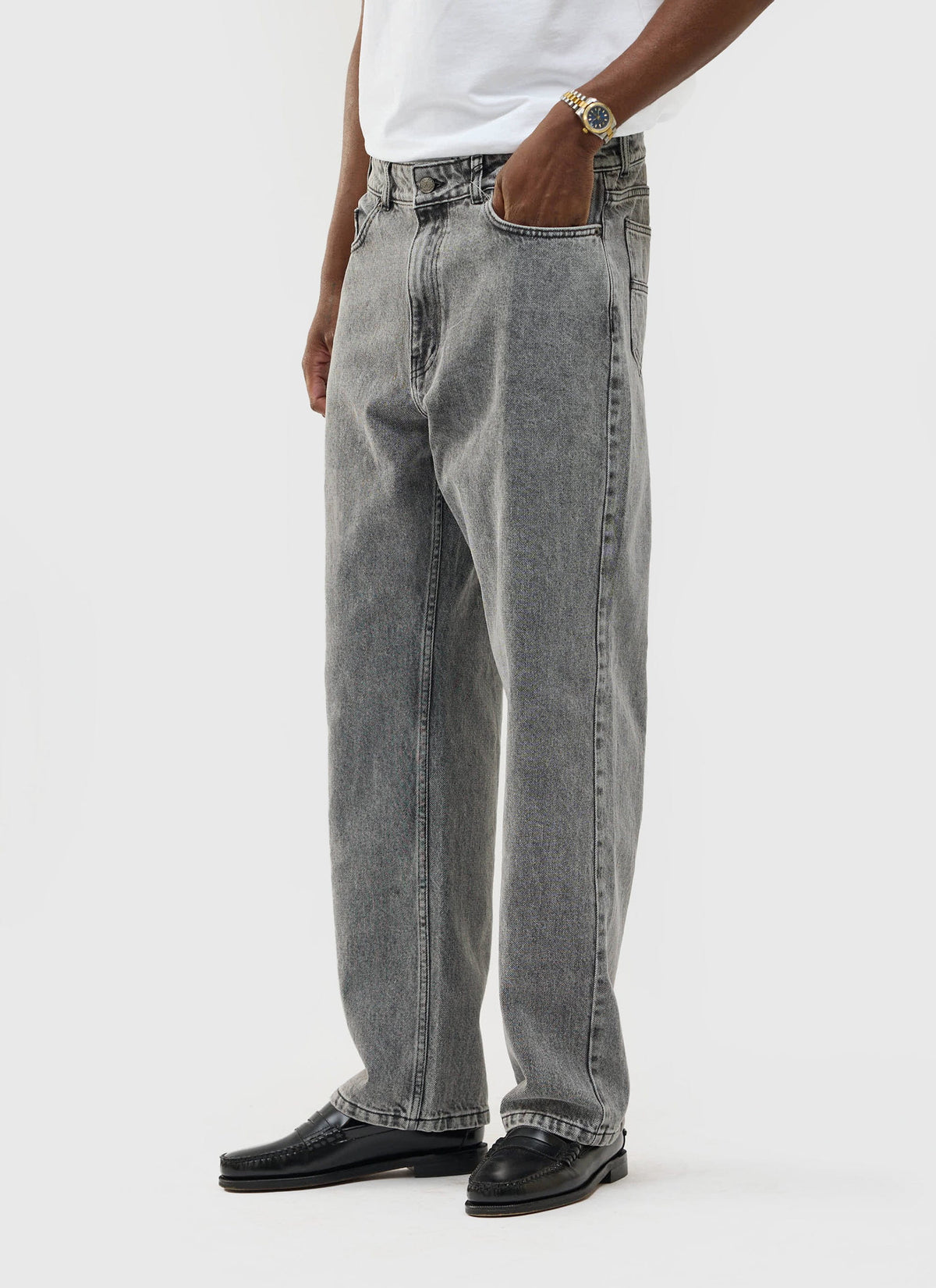 Percival Men's Relaxed Fit Jeans - Denim - Warm Grey Wash | Percival Recommended