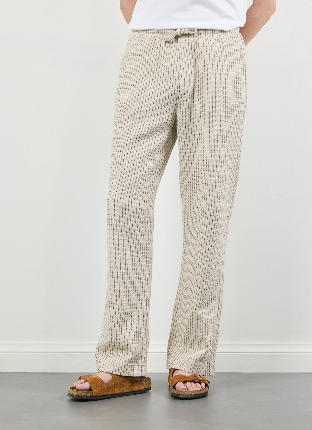 Sorrento Linen Trousers - Cotton Linen - Cream | Percival Signature