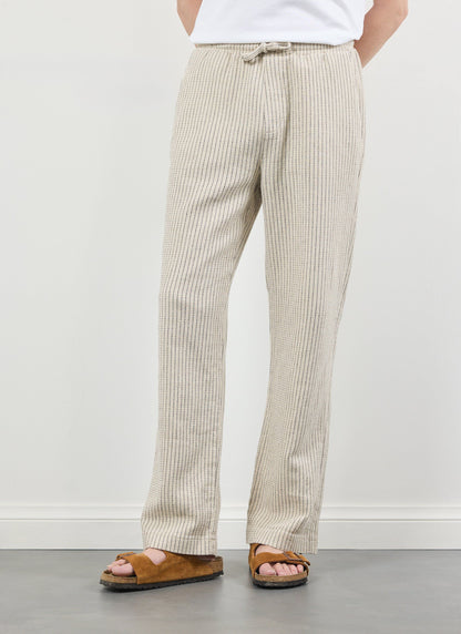 Sorrento Linen Trousers - Cotton Linen - Cream | Percival Signature