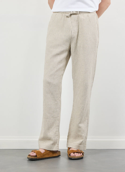 Sorrento Linen Trousers - Cotton Linen - Cream | Percival Signature