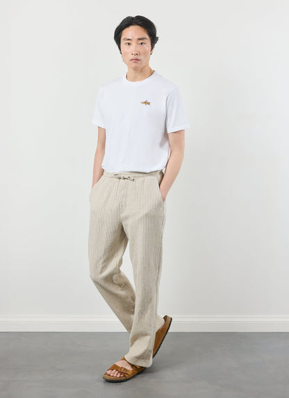 Sorrento Linen Trousers - Cotton Linen - Cream | Percival Signature