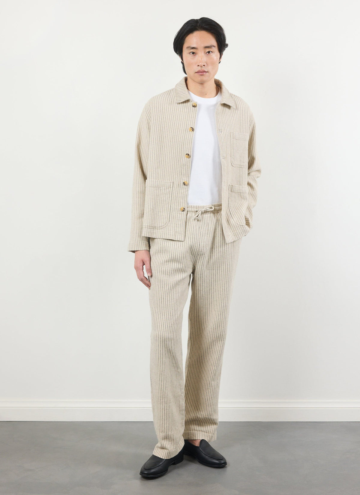 Sorrento Linen Trousers - Cotton Linen - Cream | Percival Signature