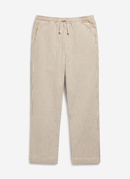 Sorrento Linen Trousers - Cotton Linen - Cream | Percival Signature