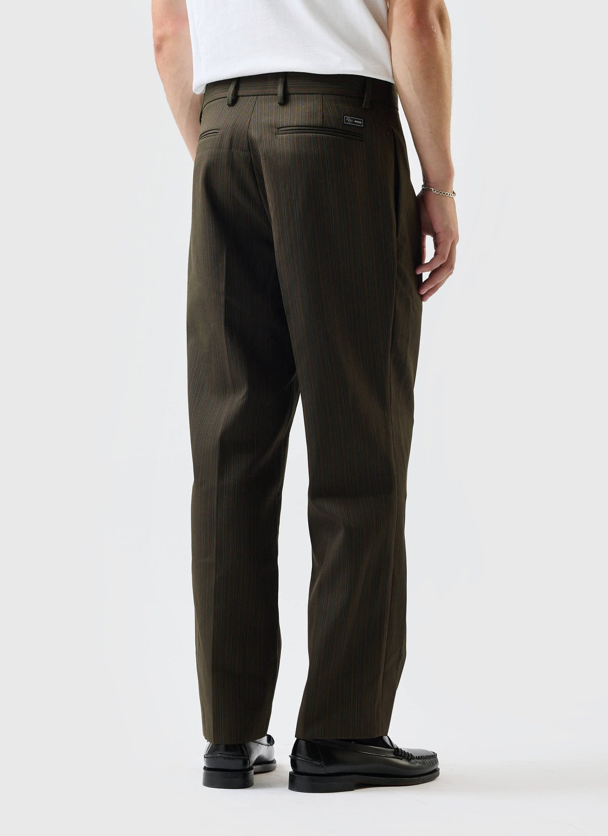 Men's Suit Trousers: Chapter - Pleated - Cotton - Forest Green | Percival Special Offer