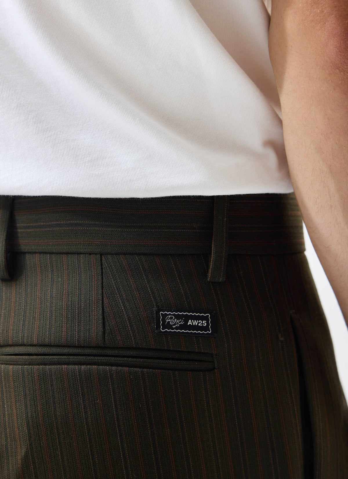 Men's Suit Trousers: Chapter - Pleated - Cotton - Forest Green | Percival Special Offer