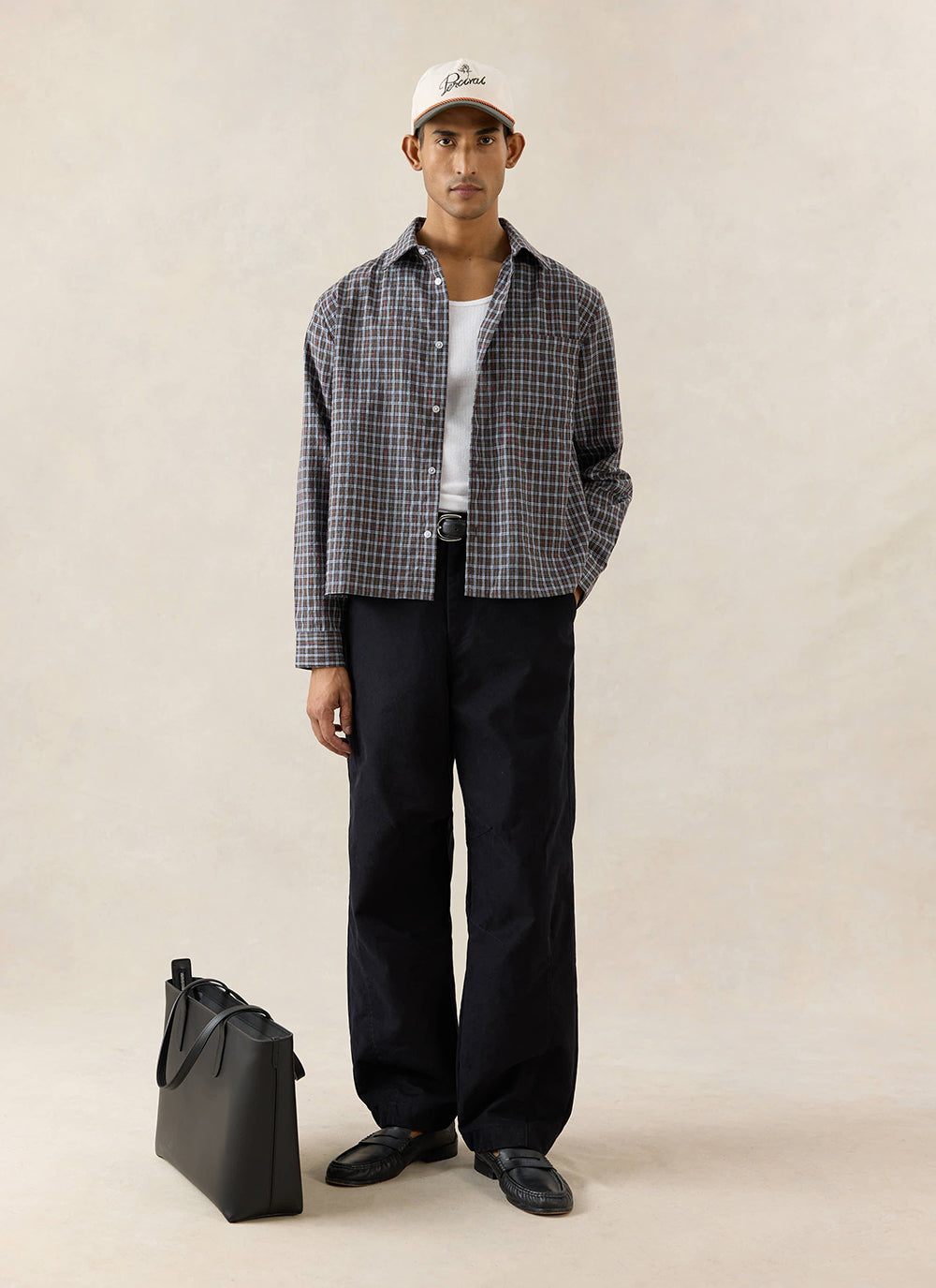 Men's Barrel Leg Trousers - Milo - Cotton - Black - Percival | Percival Special Offer