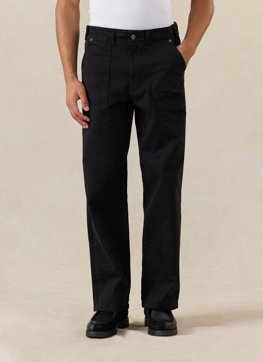 Men's Carpenter Trousers - Lungo - Cotton - Black - Percival | Percival Great Value