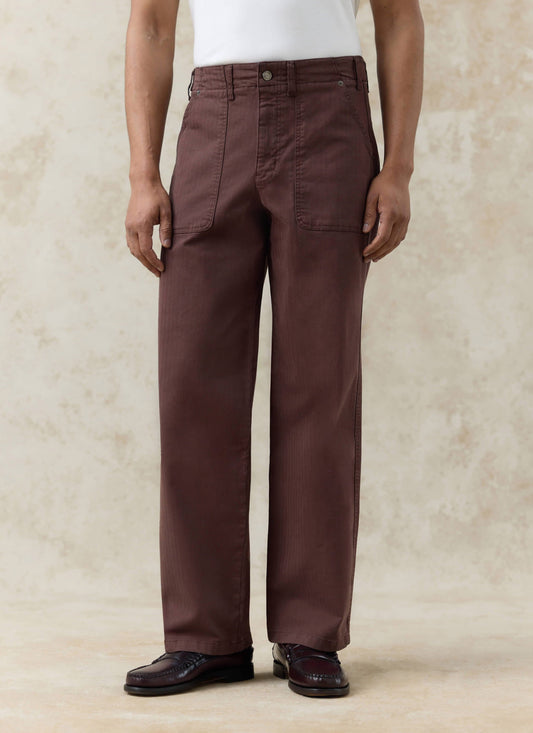 Men's Carpenter Trousers - Cotton - Espresso Brown | Percival New