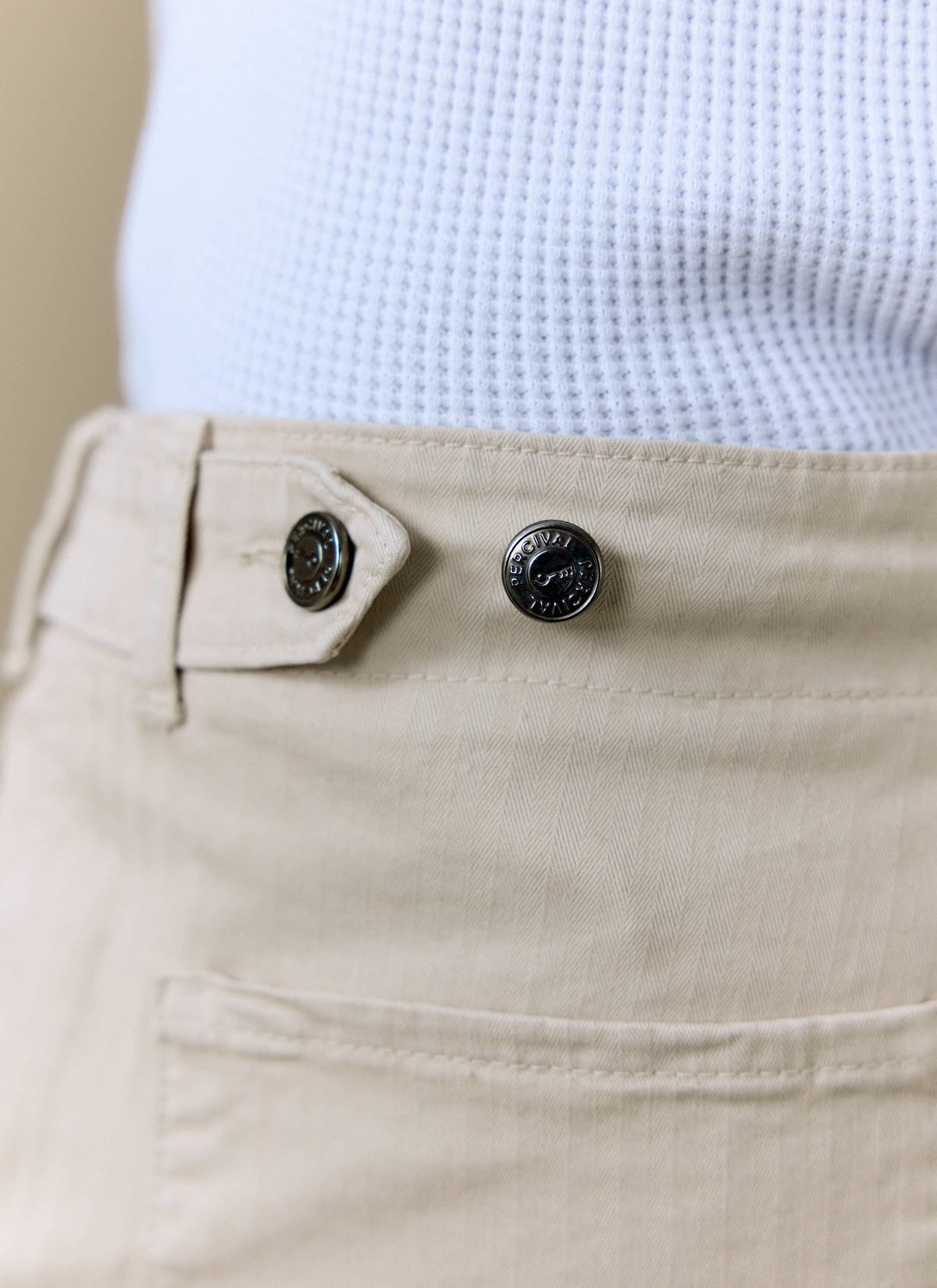 Men's Carpenter Trousers - Cotton - Cream | Percival Discount