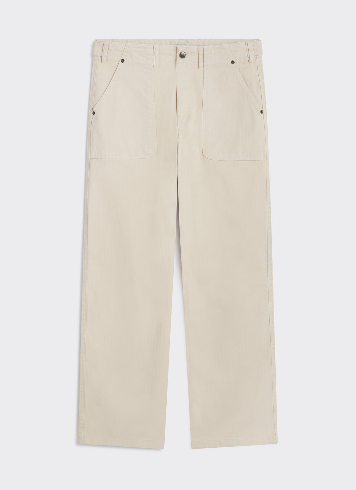 Men's Carpenter Trousers - Cotton - Cream | Percival Discount