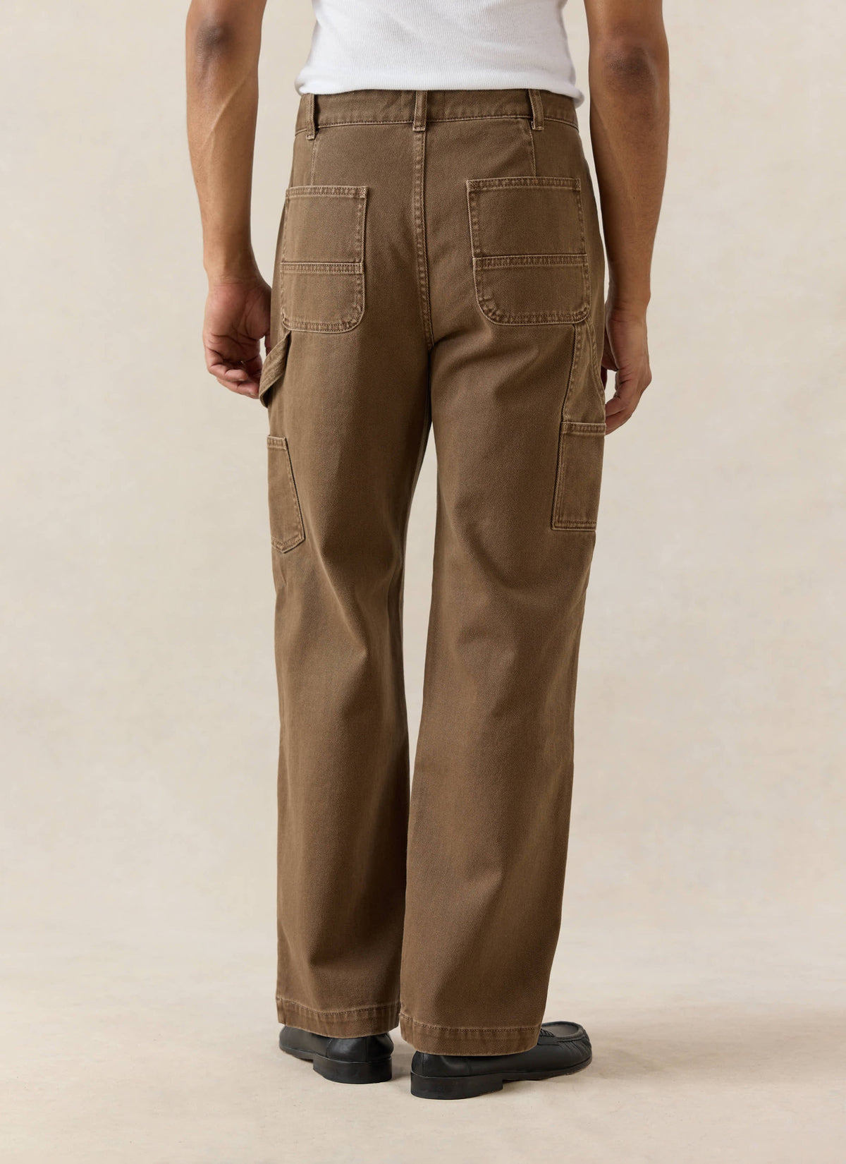 Men's Brown Carpenter Trousers - Straight Leg - Cotton - Percival | Percival Signature
