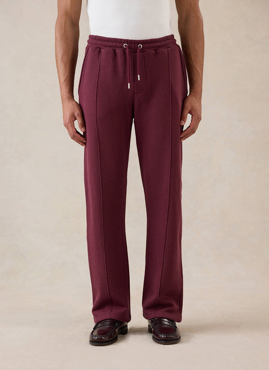 Men's Conrad Trackpants - Burgundy Cotton - Percival | Percival Signature