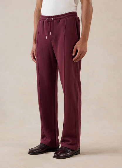 Men's Conrad Trackpants - Burgundy Cotton - Percival | Percival Signature